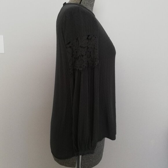 Camber & Grace Long Sleeve Blouse with Lace - Size L - Picture 2 of 8